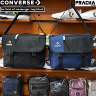 Converse be fond of messenger bag กระเป๋าทรงแมสเซนเจอร์ สูง 11 นิ้ว กว้าง 13 นิ้ว [สินค้าลิขสิทธิ์แท้] มีป้ายราคา มีใบรับประกันจากบริษัทผู้จัดจำหน่าย