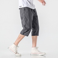 Seluar 3 Suku Lelaki 3 Quarter Pants Men 3/4 Pants Casual Straight Cut Breathable Three Quarter Pant