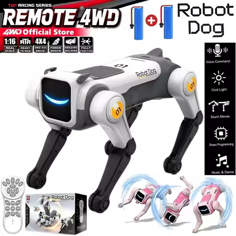 RC Mechanical Dog Intelligent AI RC Robot Dog Voice Command Programmable Singing Dancing Electronic 