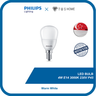 Philips Lighting- PHILIPS LED BULB 4W LED E14 3000K (Warm White) 220V P45 by TWS Home