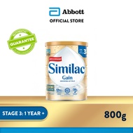 Similac Gain 5MO Stage 3 Growing-Up Baby Milk Powder Formula 800g (1 year onwards)