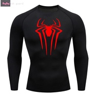 Spiderman Compression Shirt Men's Sports T-Shirt Sun Protection Long Sleeve Gym Workout Quick Dry Br