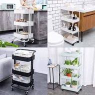 3-tier Bathroom Shelf 3-tier Multipurpose Storage Trolley Rack