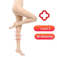 Neizmell 1คู่ระดับ3ถุงเท้ากันกระแทก30-40mmHgเปิดนิ้วเท้าถุงน่องHighsถุงน่องกระชับสัดส่วนสำหรับเส้นเลือดขอดสำหรับผู้หญิง/ผู้ชาย