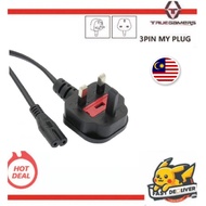 3 Pin Power AC Cord Cable for PS5 PS4 PS3 PS2 PSP Xbox 360