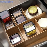 NOVAFABLE​ Plastic Storage Boxes, Transparent Plastic Stackable Food Storage Boxes, Storage Boxes Sq