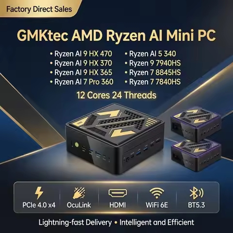 SZBOX X1 Mini PC AMD Ryzen AI 9 HX 470 HX 370 HX 365 Ryzen 9 7940HS Ryzen 7 8845HS 7840HS Gaming Com