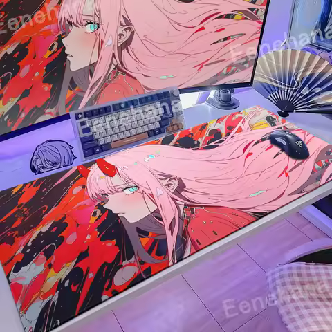 Non-slip Computer Mousepad HD Printing Quick delivery Gamer Desk Mat Accessories Zero Two Darling In