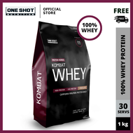 Whey Protein Kombat (Chocolate/Vanilla/Mocha/Mango) 1kg - 100% Pure Whey Protein | 30 servings of Wh