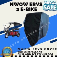 NWOW EBIKE THREE WHEELS WITH BACK PASSENGER SEAT AND ROOF COVER WATER REPELLANT SCRATCH &amp; DUST PROOF