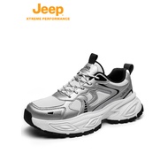 Jeep jeep Men's Shoes Silver Daddy Shoes Men 2025 Autumn New Men's Shoes Heightened Men's Casual Sho