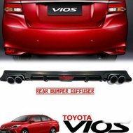 Rear Bumper Lip Diffuser for Toyota Vios Superman 2013 to 2018