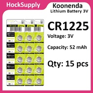 [15pcs] Koonenda CR1225 Battery Lithium Battery 3V 1225 [FAST SHIP OUT]