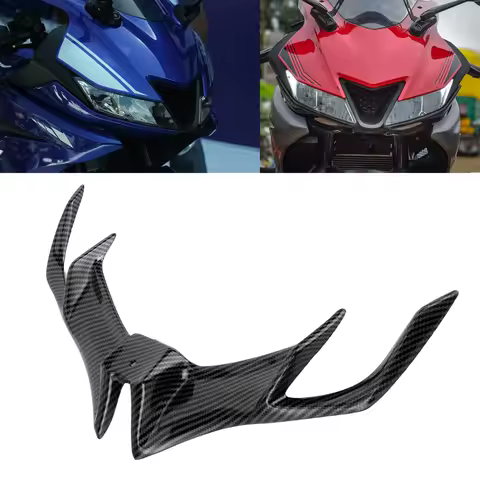 Front Fairing Aerodynamic Winglet Carbon Fiber Style Wing Cover Fit for Yamaha R15 V3 2017-2020