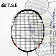 TSE Badminton Racket Carbon Fiber Strike 300 Black 21-25LBS 85G 4U