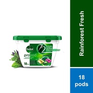 [1POD=8KG] Dettol All in One Laundry Detergent Capsule 18 Pods Rainforest Fresh, w Stain Remover