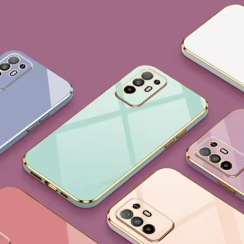 For oppo A94 5G Case OPPO Reno5z Reno 6z F19 ProPlus Luxury Square Plating Phone Case CPH2211 CPH221