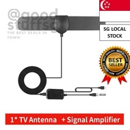 [SG FREE 🚚] 8K/4K HDTV TV Antenna with Amplifier Free TV 100 Miles DVB-T2 active antenna Flat Digital TV Antenna 20dBi H