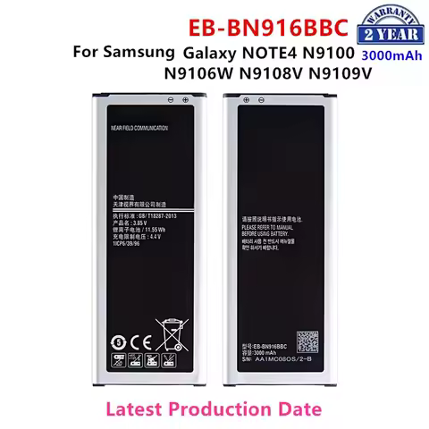 Brand New EB-BN916BBC 3000mAh Battery For Samsung Galaxy NOTE4 N9100 N9106W N9108V N9109V Note 4 Bat
