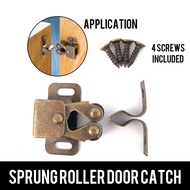 2 pairs  Spring Roller Door Catch For Cabinet, Cupboard, Wardrobe Latch