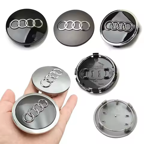 4Pcs 60/61/68/69mm Car Wheel Center Hub Cap Rim Cover For Audi Sline A1 A3 A4 A5 A6 C5 C6 C7 A7 Q3 Q