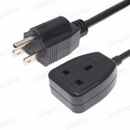 NEMA 5-15P US male plug to BS1363 3-prong outlet UK Female Socket Rewireable Power Extension Cord Ca