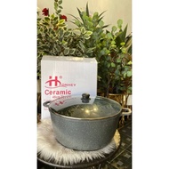 Periuk Rendang Batu Granite Uoiiy Wok Viral Sam 40cm Stone Luar Dan Dalam Non-stick Casserole Pot Co