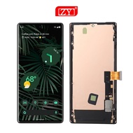 ZY LCD for Gogle Pixel 6 Pro (6.7-Inch G8VOU / GLOUG) Fullset Tucshcreen Fingerprint On Black