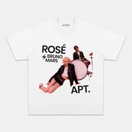 S-5XL Ready Stock ROSÉ And Bruno Mars New Song APT.Unisex T-shirt For Men/Women Unisex Streetwear Ca