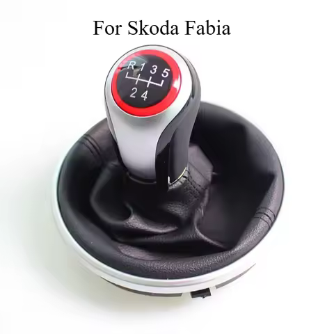 For Skoda Fabia 2 II MK2 Combi Scout 2007-2014 Car Gear Stick Shift Knob Leather Boot 5J0711113F Car