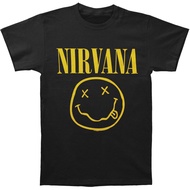 Nirvana Men's Smile One Sided Slim Fit T-Shirt Black Nirvana Men's Smile One Sided Slim Fit T-Shirt 