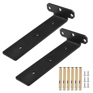 Rust-Resistant Metal Shelving Supports Hidden L Brackets8-Inch Heavy Duty Floating Shelf Brackets Ea