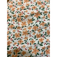 Two pieces of 60cm and 50cm x 1m5 mango silk fabric with pretty little flowers for baby clothes (0-5