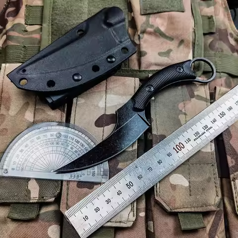 2026 New Neck Knife Camping Tool Outdoor Rescue Survival Pokcet Knives Hunting EDC Tool With Kydex D