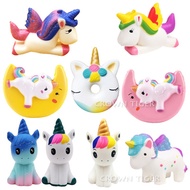 jumbo kawaii squishy slow rising unicorn donut soft colorful. squishy animal big squishy squeeze fun