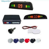 QUENTIN1 Car Reverse Radar, Universal LED Display Car Parking Sensor Kit, Alarm Indicator 6 Colors 4 Sensor Probes 12V Acoustic Car Reverse Backup System View Reverse