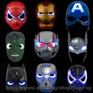 LED Glowing Super Hero Mask The Avengers Spiderman Captain America Iron Man Hulk Batman Party Cospla