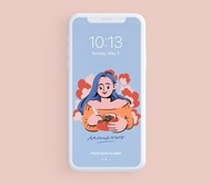 半身客製化手機桌布 | 情侶人像 似顏繪 大頭貼