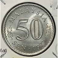 ( Syiling ) 50 Sen 1977 ( UNC / BrandNew ) Malaysia Parliament House
