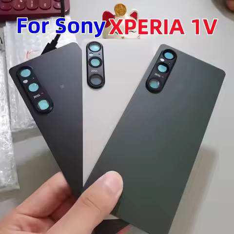 New For Sony XPERIA 1V X1V XQ-DQ72 glass rear cover Housing case Repair Parts With Adhesive for Sony
