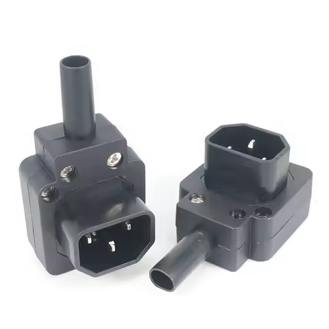 1 pcs,90 Degree C14 Power Plug, IEC 320 C14 Down Angle Male Plug AC Power Cord/Cable Connector