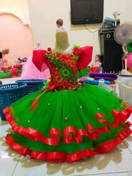 dress natal anak / baju natal/gaun natal