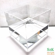Cb15 Raised Bottom acrylic Tank: 15x15x15, super clear mika tank suitable for raising fish and aquat