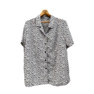 Vintage Shirt For Women Bust 45/Waist 45/Shoulder 17/Length 27 Fourel Second Hand Japanese Made (Vin