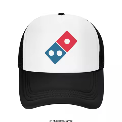 Dominos Pizza Logo Mesh Baseball Cap Summer Outdoor Men Women Fashion Sport Hats Hip Hop Trucker