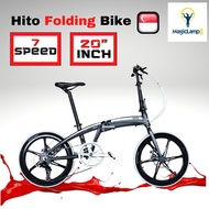 (Local Stock + Free Assembly) HITO X4 20 Inch Foldable Bike Folding Bicycle Foldie Spoke Rims - Magiclamp123