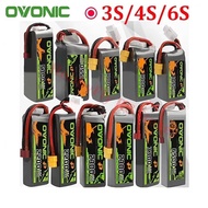 OVONIC 3S 4S 6S Lipo Battery 450 850mAh 1050mAh 1300mAh 1550mAh LiPo Battery Pack For FPV Helicopter