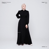 HAYNA Hagia Dress (Black) - Daily Dress, Nursing Friendly Gamis MuslimWanita