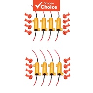 LED 8pcs 50w 6 Ohm Load Resistors Turn Signal Hyper Flash Fix Resistors Prevent Error Code Fast Blin