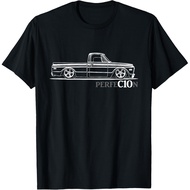 Men's cotton T-shirt 1967-1972 C10 Truck Silhouette C10 Truck Perfection Stance T-Shirt Fast Shippin